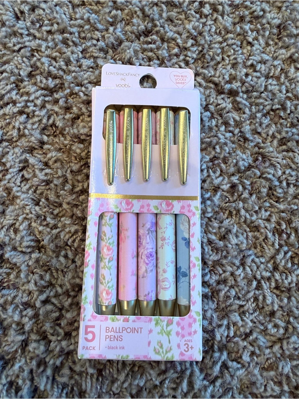 LoveShackFancy x Target - Yoobi five count ball point pen set